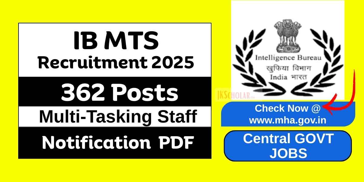 IB MTS Notification 2025 PDF