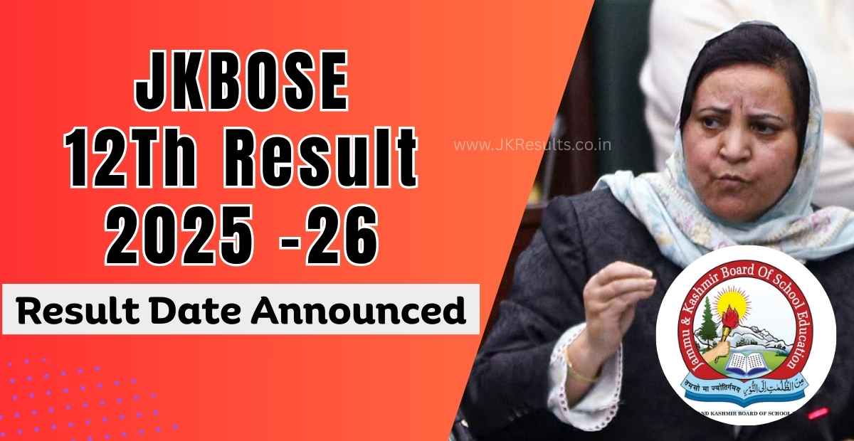 JKBOSE 12th Result Date 2025