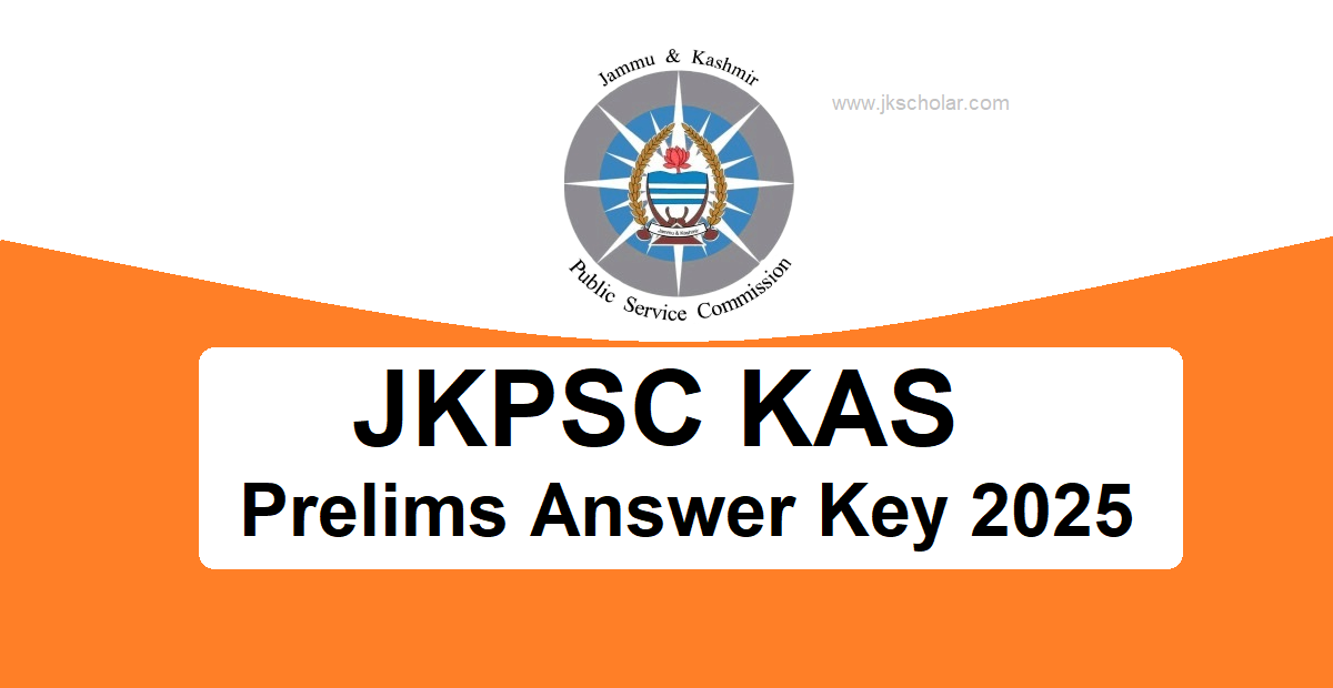 JKPSC KAS Prelims Answer Key 2025