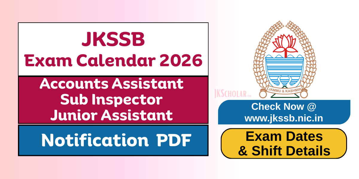 JKSSB Exam Calendar 2026