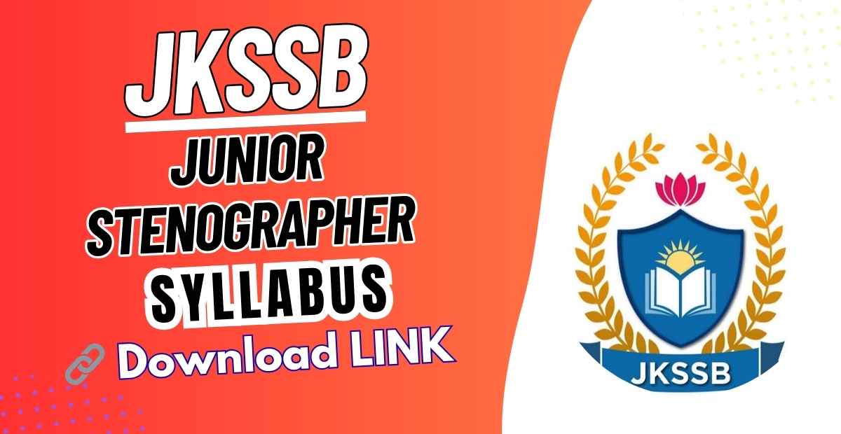 JKSSB Junior Stenographer Syllabus