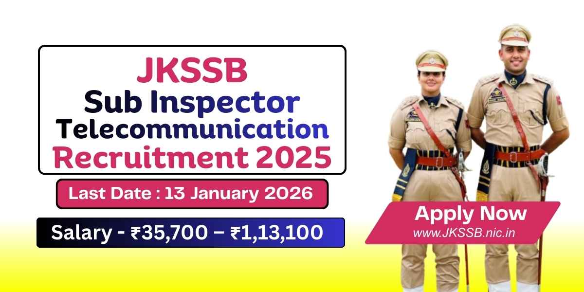 JKSSB SI Telecom Recruitment 2025