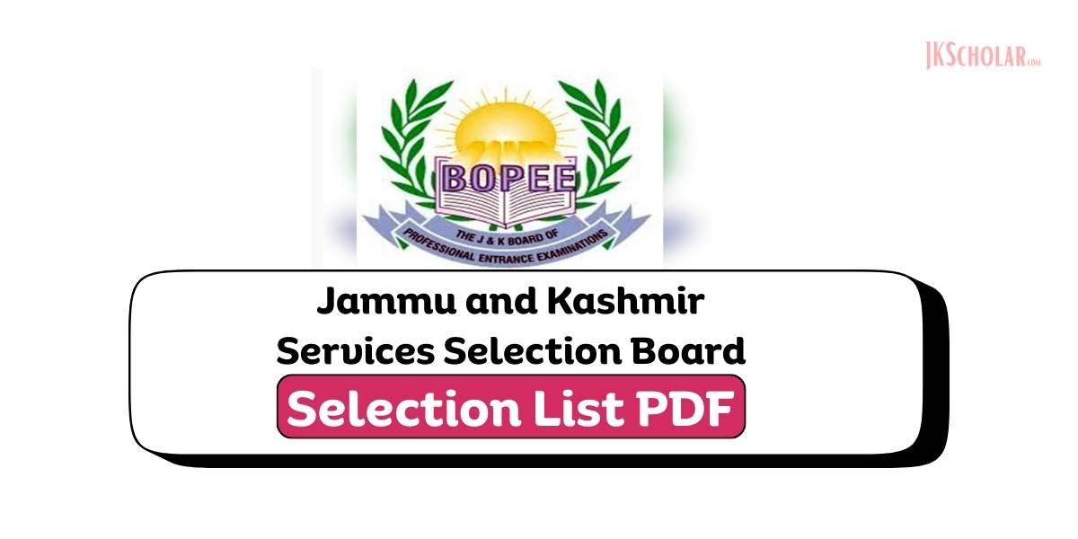 JKSSB Selection List