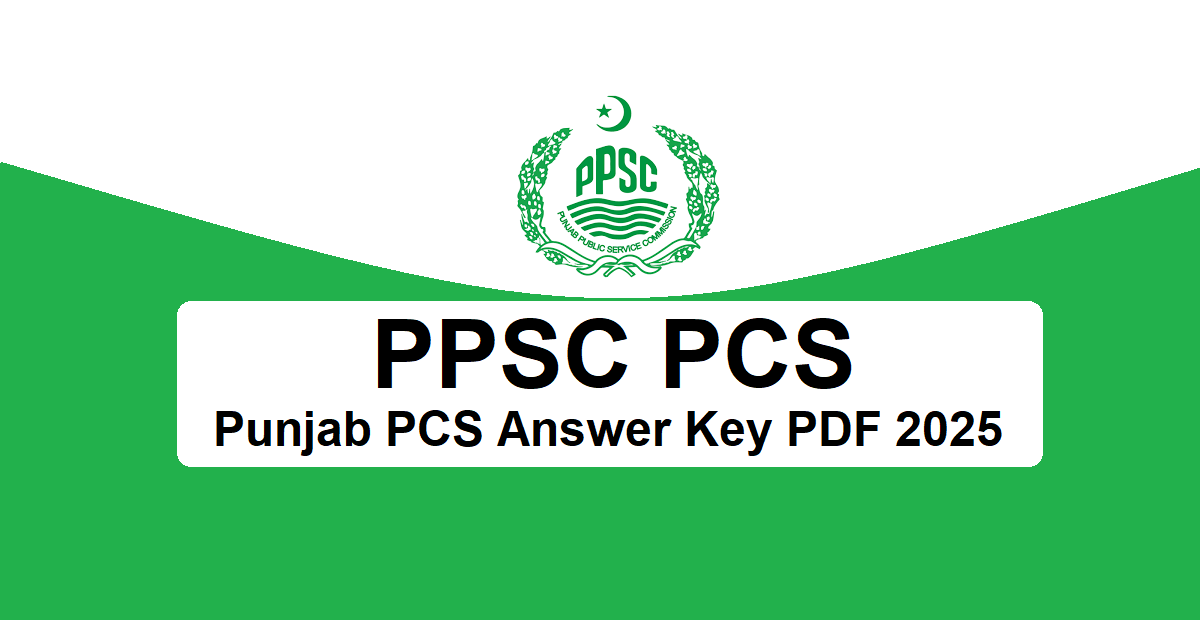 Punjab PCS Answer Key PDF 2025