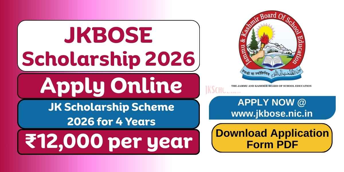 JKBOSE Scholarship 2026 Application